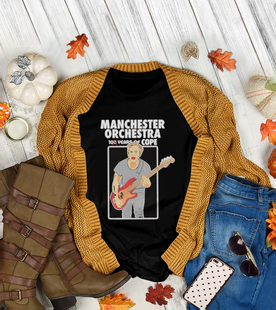 Manchester Orchestra 100 Years Of Cope Bass Guitar Illustration T-Shirt