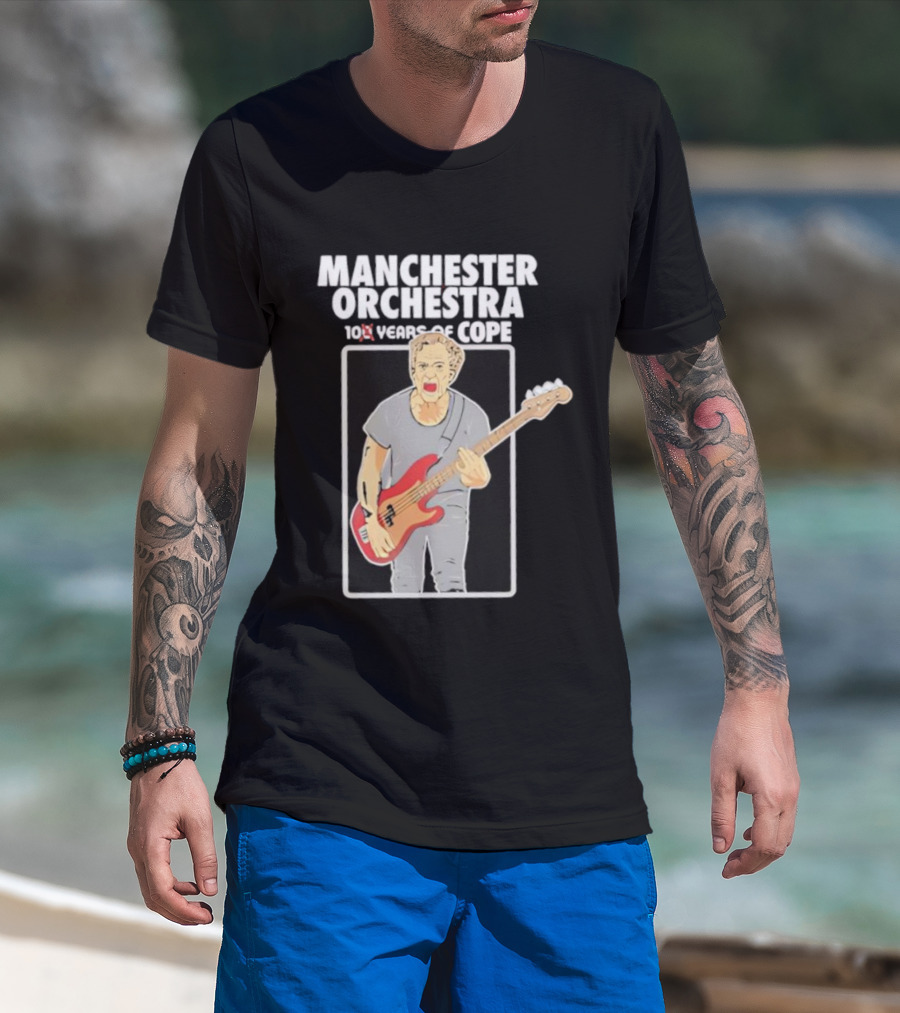 Manchester Orchestra 100 Years Of Cope Bass Guitar Illustration T-Shirt
