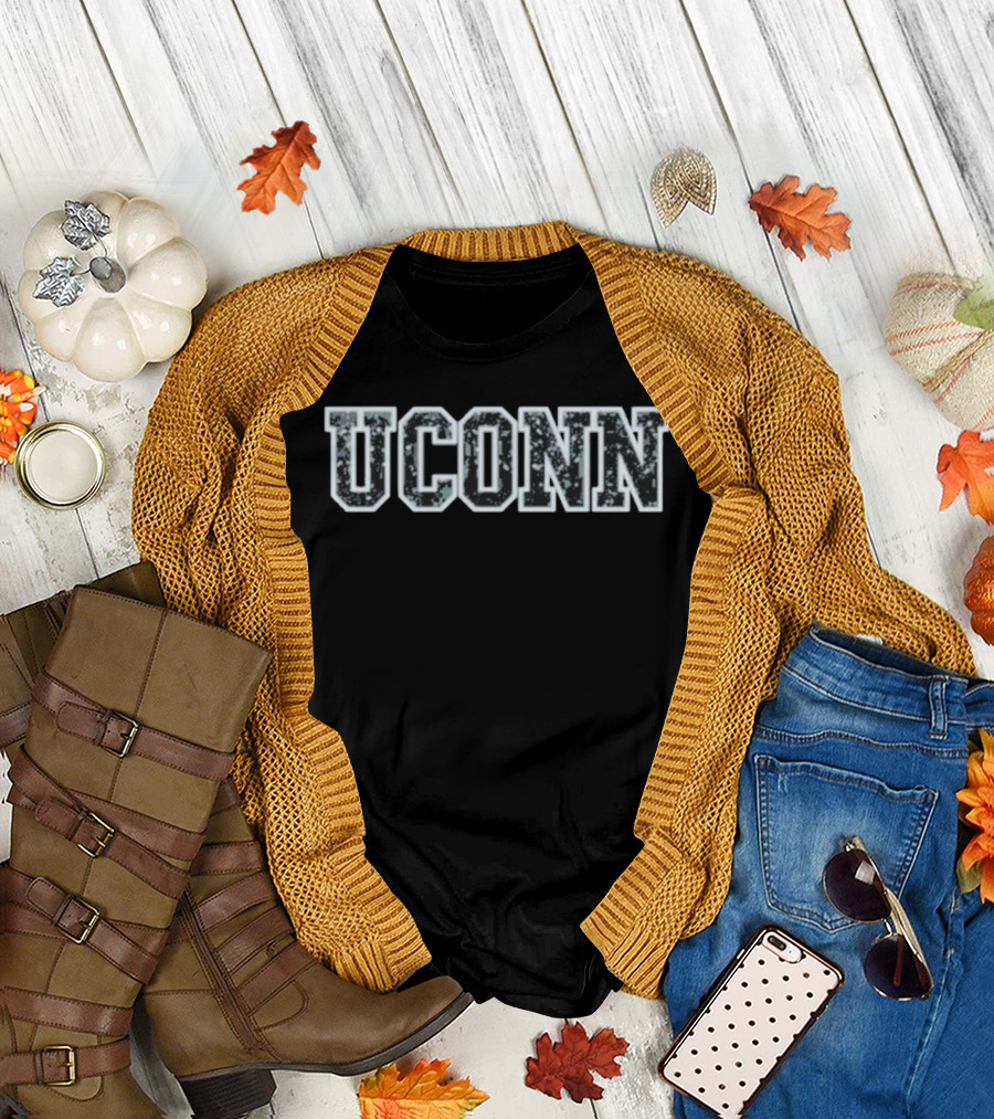 UConn Nyad Bonnie Stoll Distressed College Sports Style T-Shirt