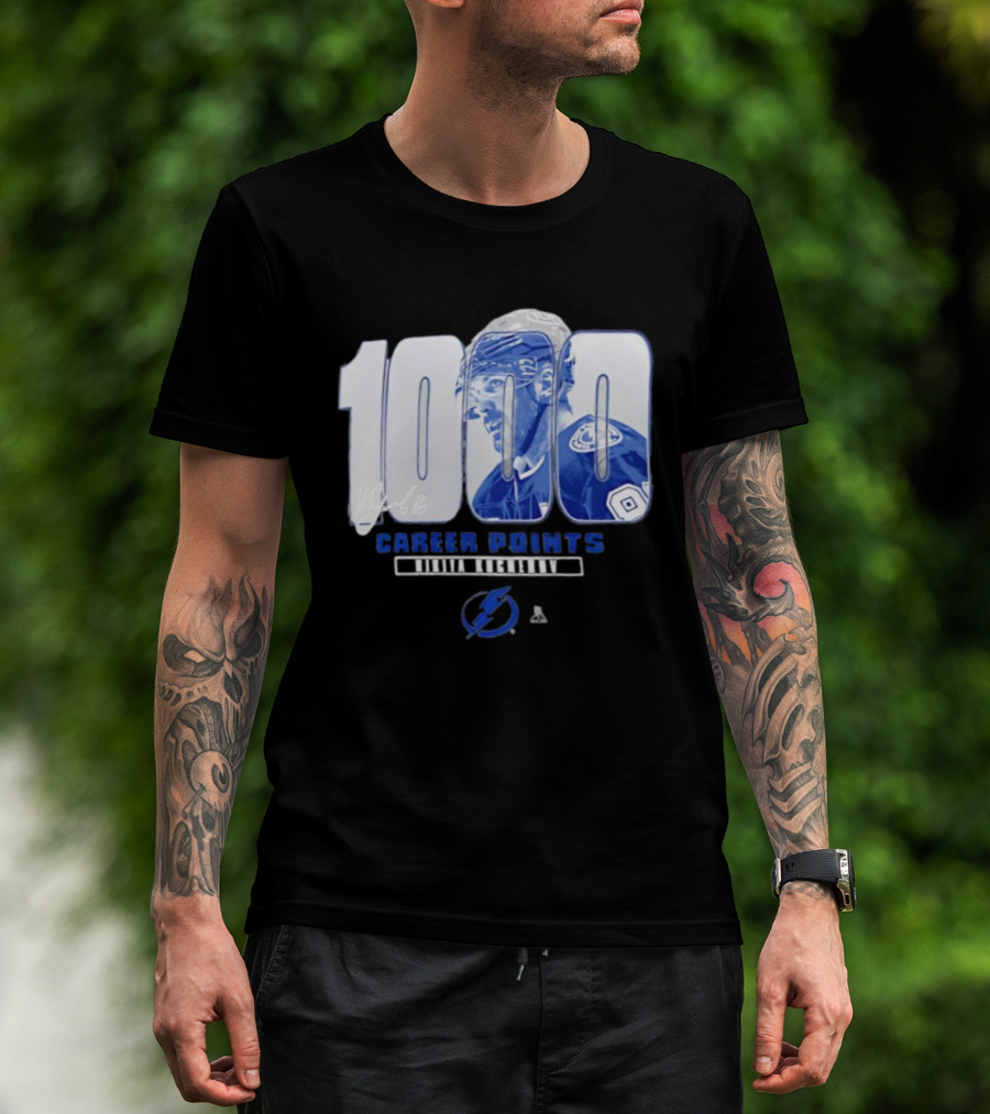 Tampa Bay Lightning Nikita Kucherov 1000 Career Points Signature T-Shirt