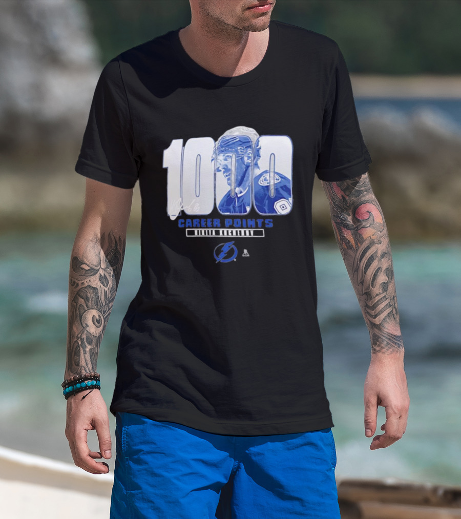Tampa Bay Lightning Nikita Kucherov 1000 Career Points Signature T-Shirt