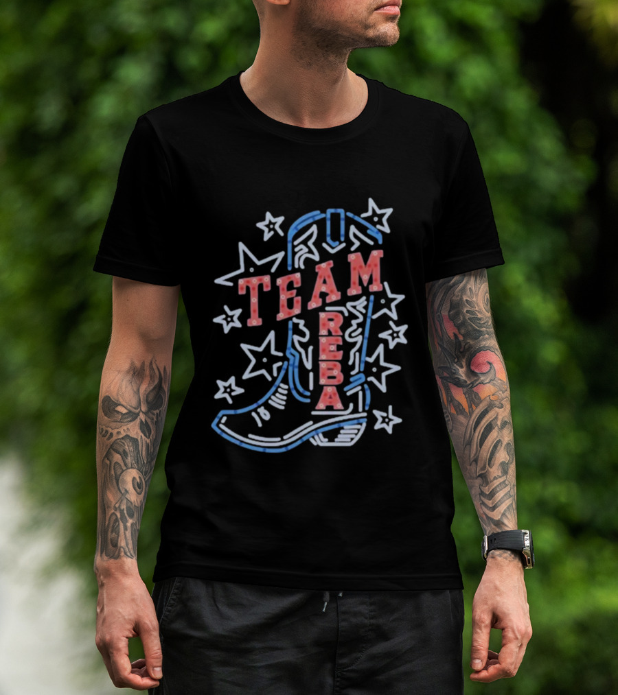 Team Reba Neon Boot Stars T-Shirt