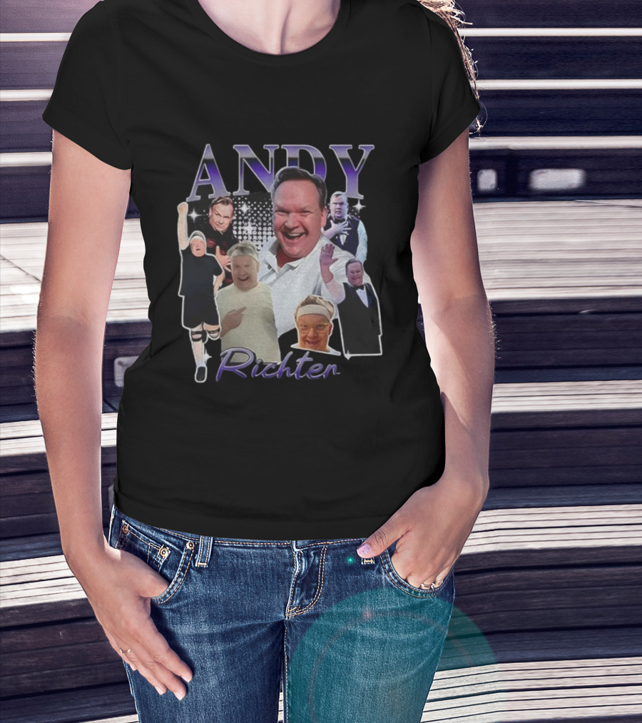 Andy Richter Collage Variety Expressions Laughter And Performance T-Shirt