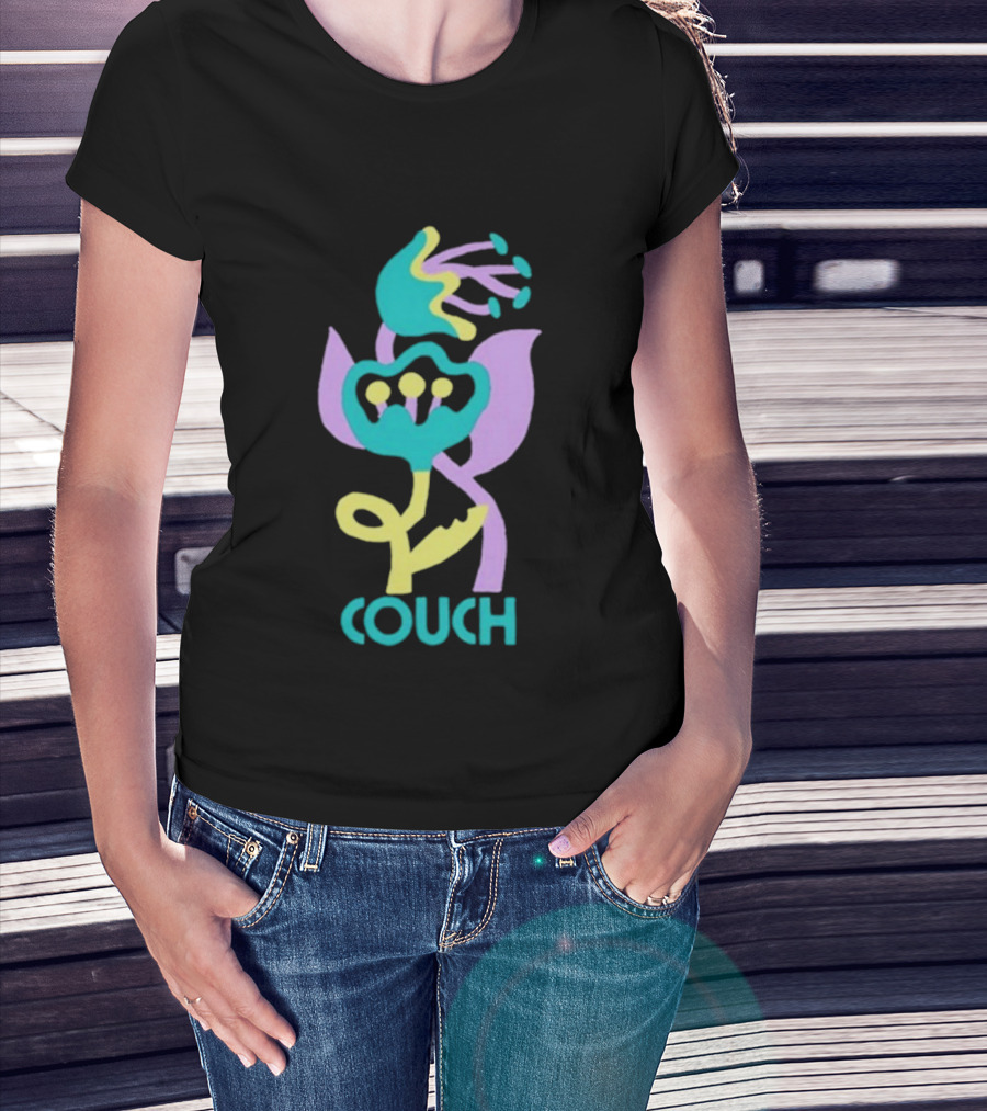 Couch Lily Flower Vibrant Abstract Botanical T-Shirt