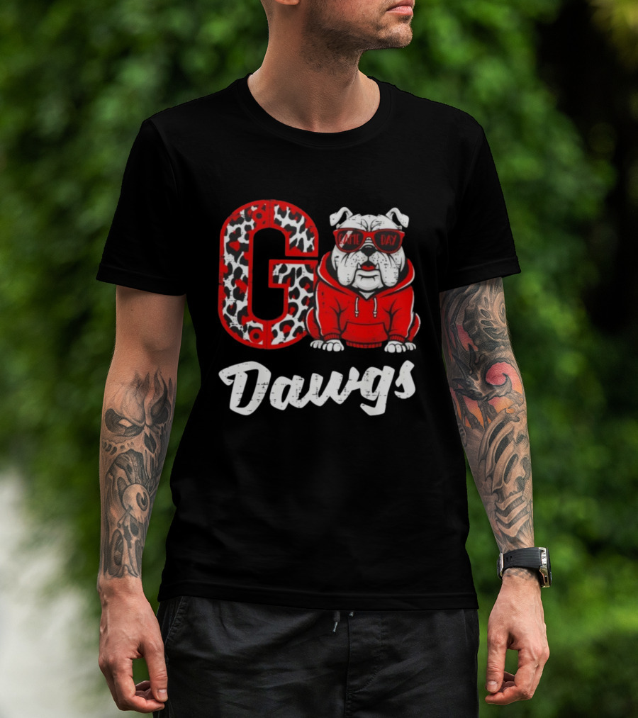 Go Dawgs Game Day Bulldog Football T-Shirt