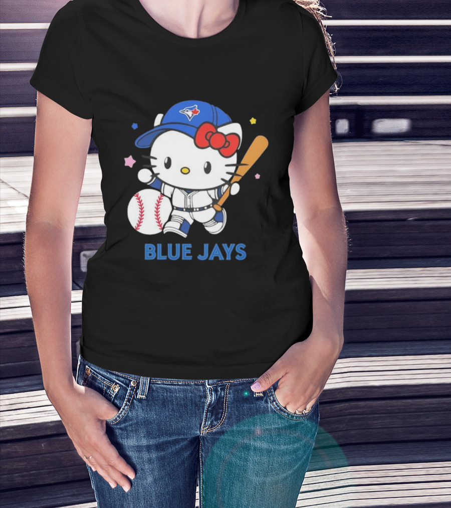 Toronto Blue Jays Hello Kitty Baseball Player Collaboration T-Shirt