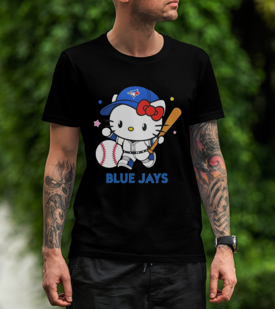 Toronto Blue Jays Hello Kitty Baseball Player Collaboration T-Shirt
