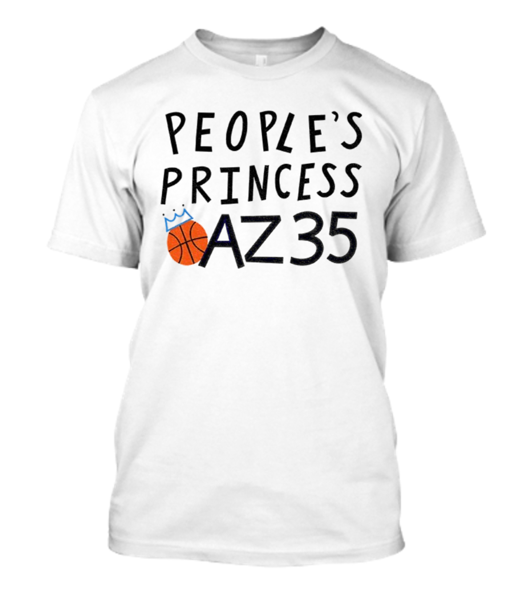 People's Princess AZ35 Crown Basketball T-Shirt