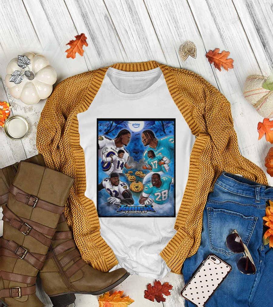 Baltimore Ravens vs Miami Dolphins Halloween 2025 NFL Prime Tonight 7:00PM ET T-Shirt