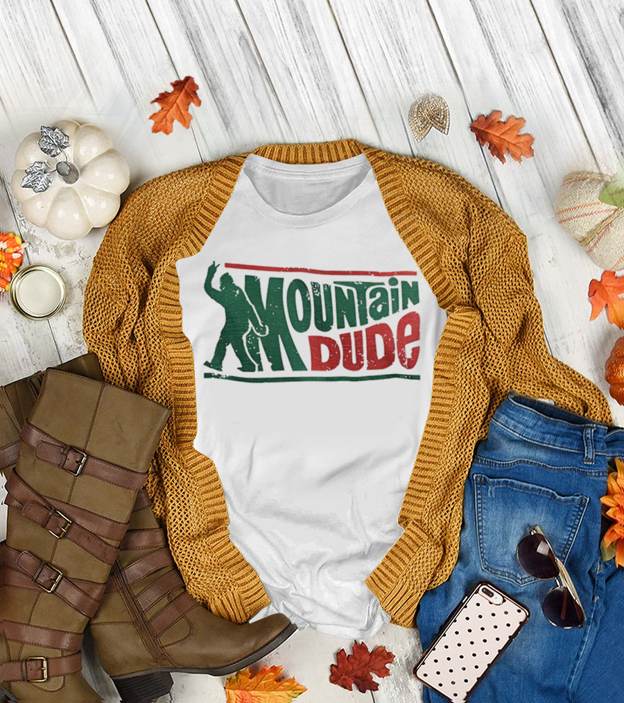 Bigfoot Mountain Dude Retro Hiking Adventure T-Shirt