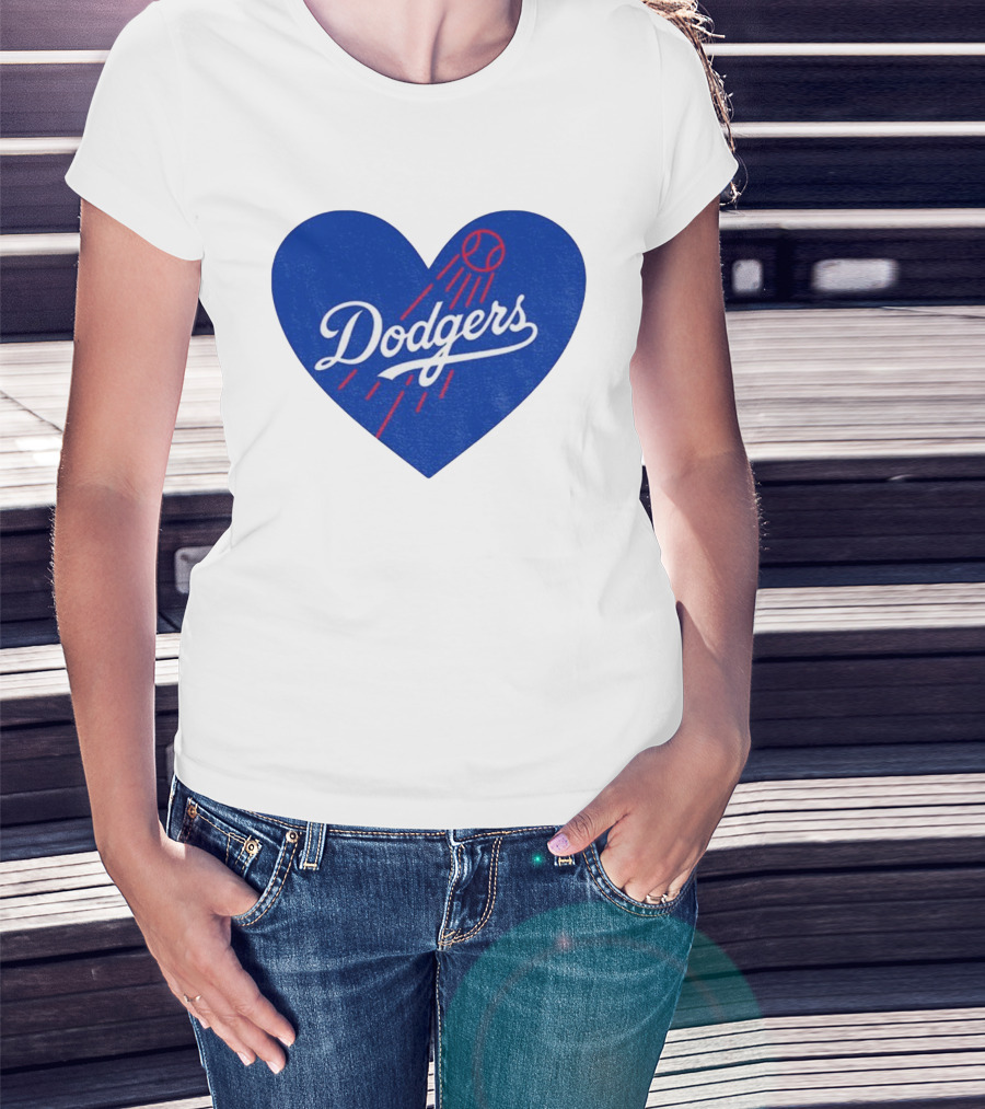Los Angeles Dodgers Heart MLB Baseball World Series 2025 T-Shirt