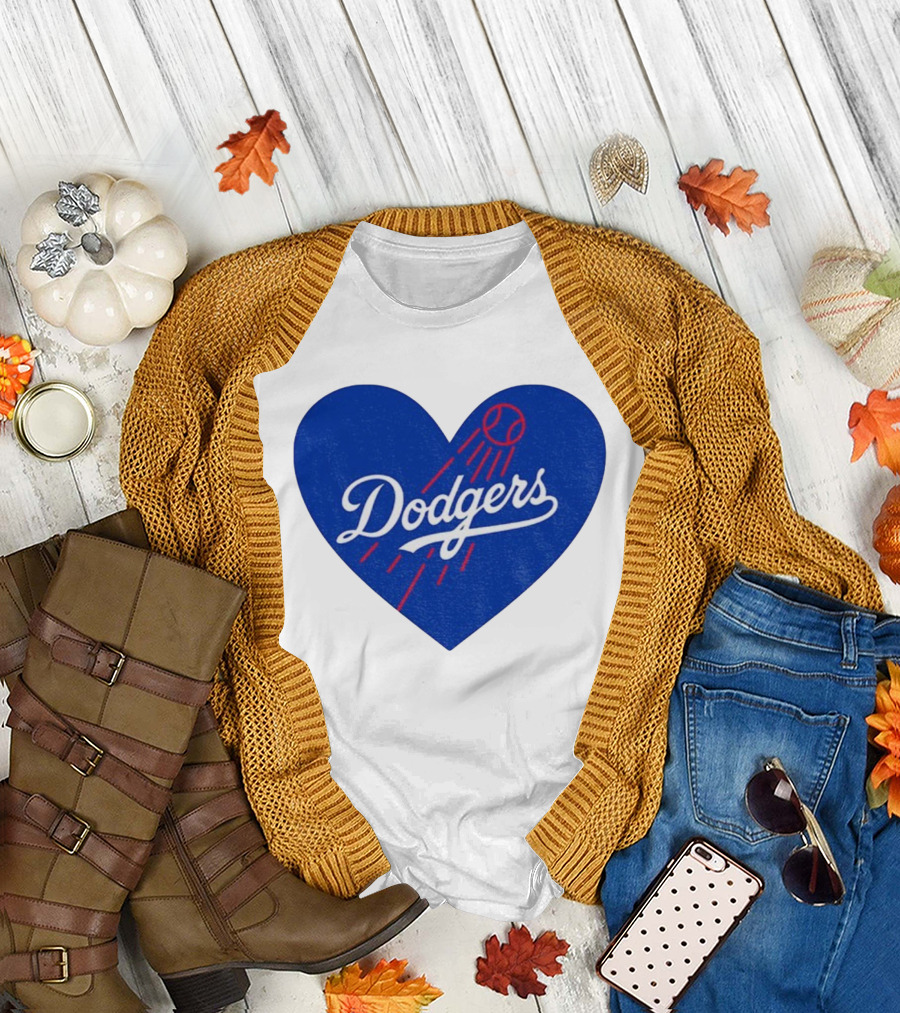 Los Angeles Dodgers Heart MLB Baseball World Series 2025 T-Shirt