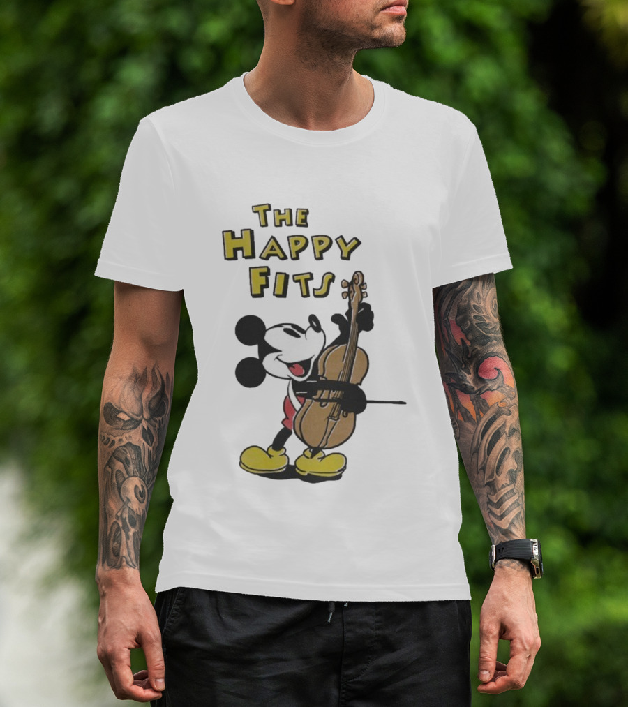 The Happy Fits Steamboat Willie Mickey Mouse Cello Violin T-Shirt