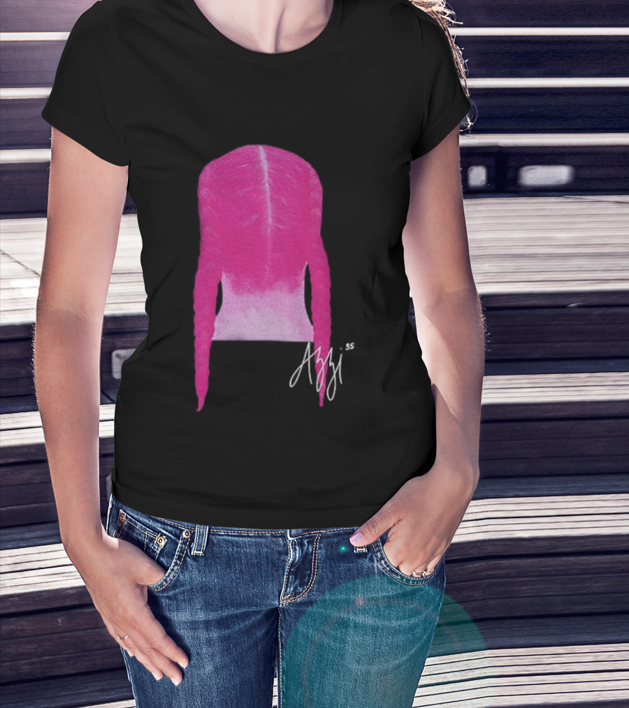 Azzi Fudd Iconic Pink Braid Signature T-Shirt