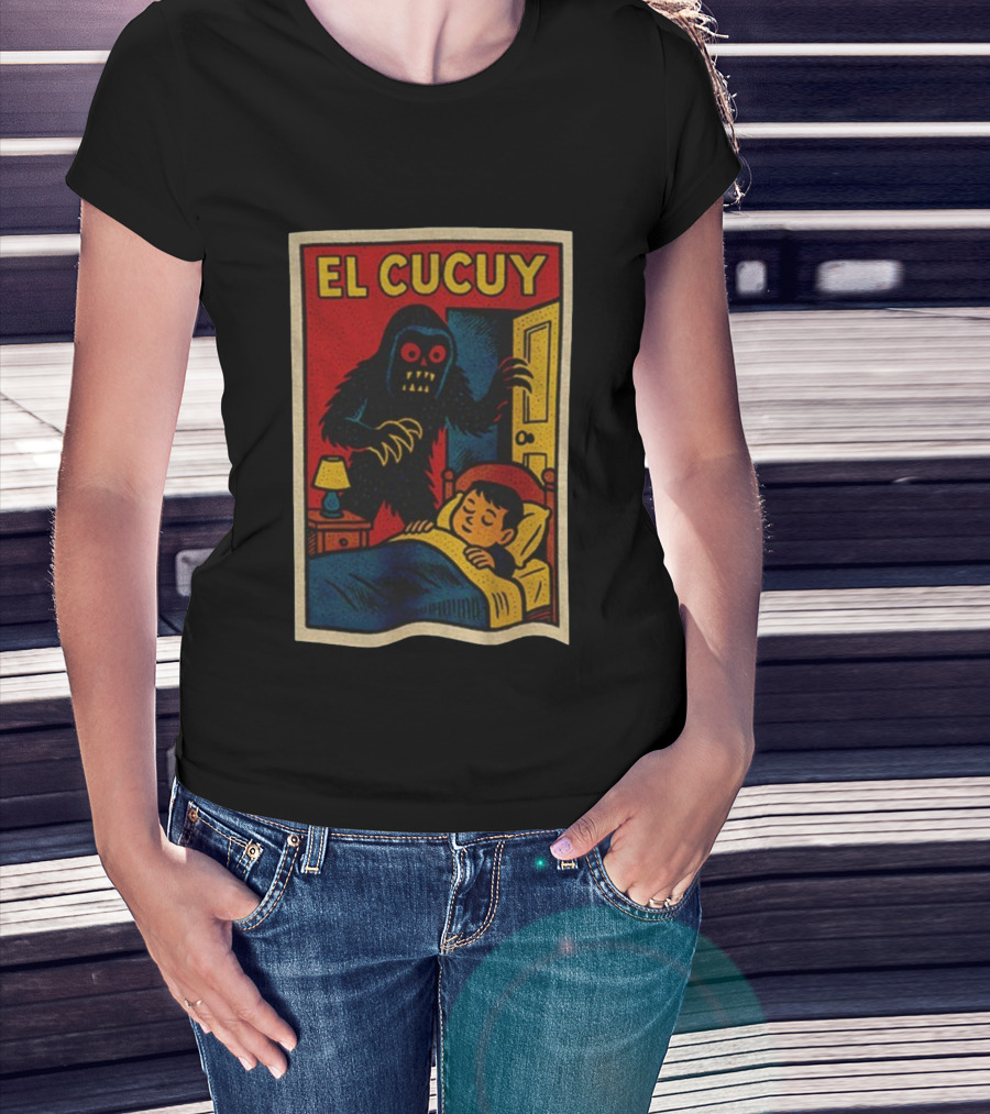 El Cucuy Latin Folklore Boogeyman Retro Comic Cover Nighttime Fright T-Shirt