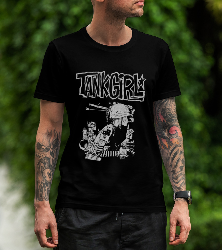 Gorillaz Tank Girl Black White Collaboration T-Shirt