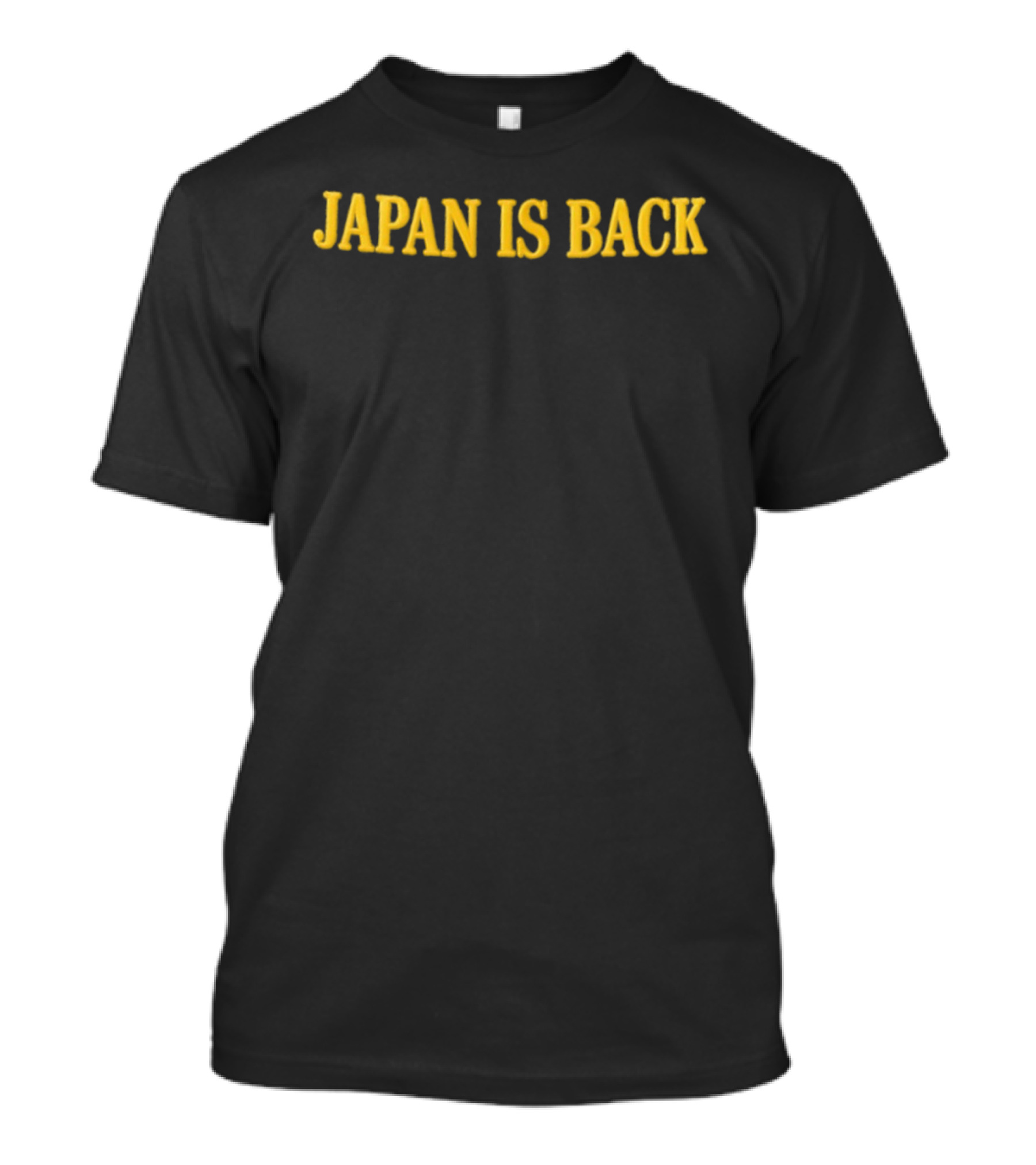Japan Is Back Yellow Text T-Shirt