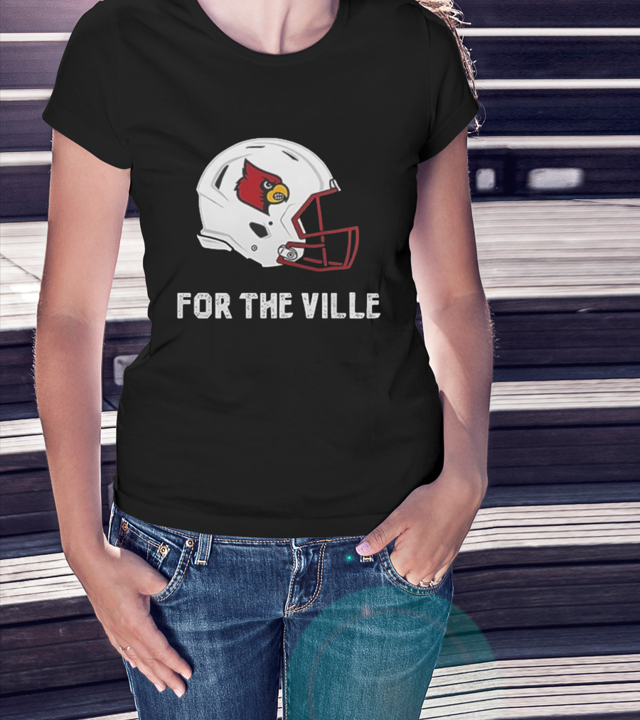 FOR THE VILLE Louisville Cardinals Mascot Helmet T-Shirt