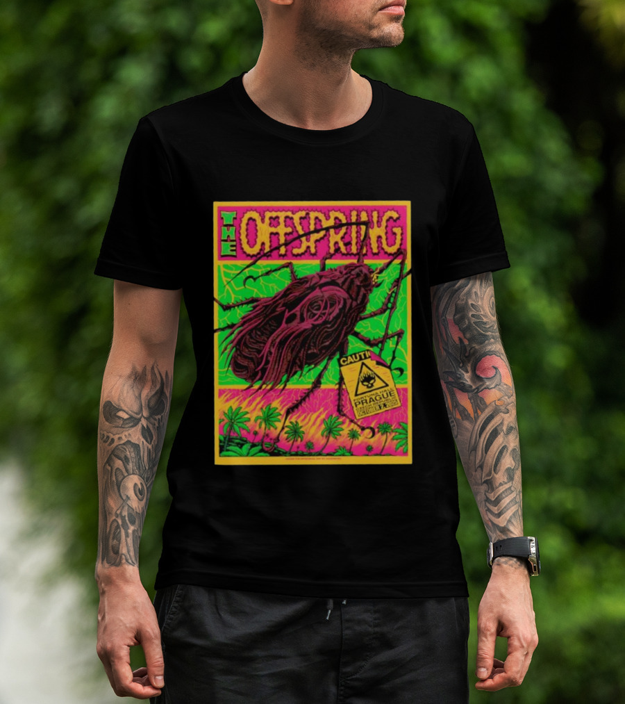 The Offspring Fortuna Hall Prague October 2nd 2025 Caution Insect T-Shirt