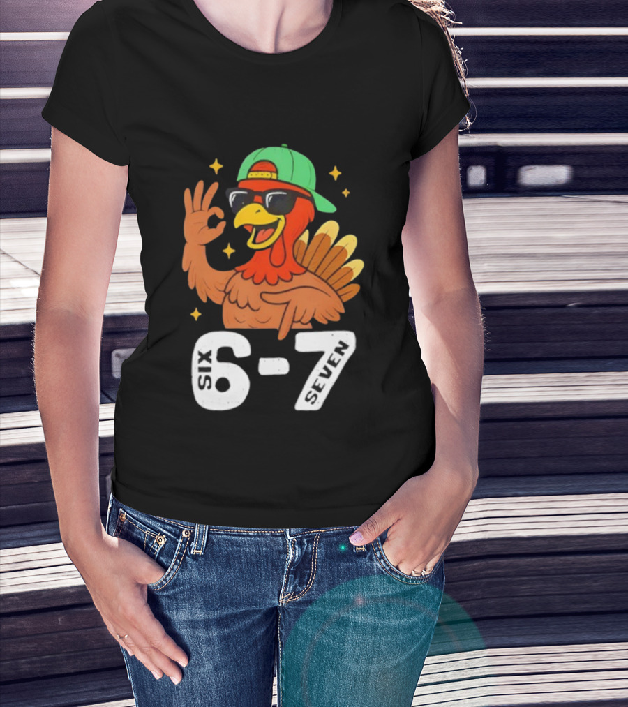 Six Seven Turkey Meme Gen Z Alpha Style T-Shirt