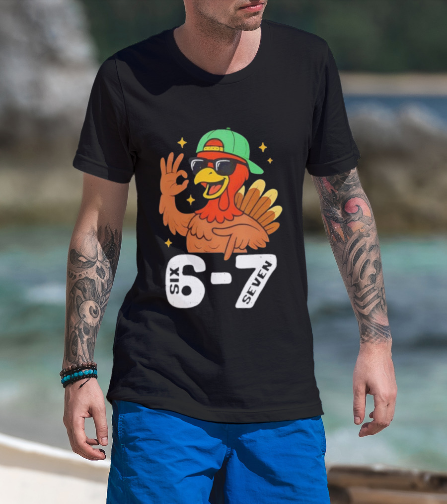 Six Seven Turkey Meme Gen Z Alpha Style T-Shirt