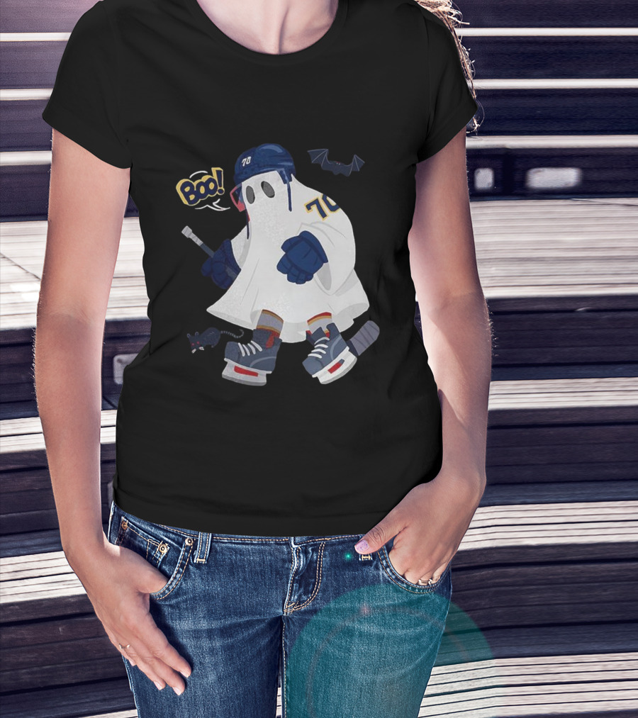 Florida Panthers NHL Halloween Boo Hockey Ghost 70 T-Shirt