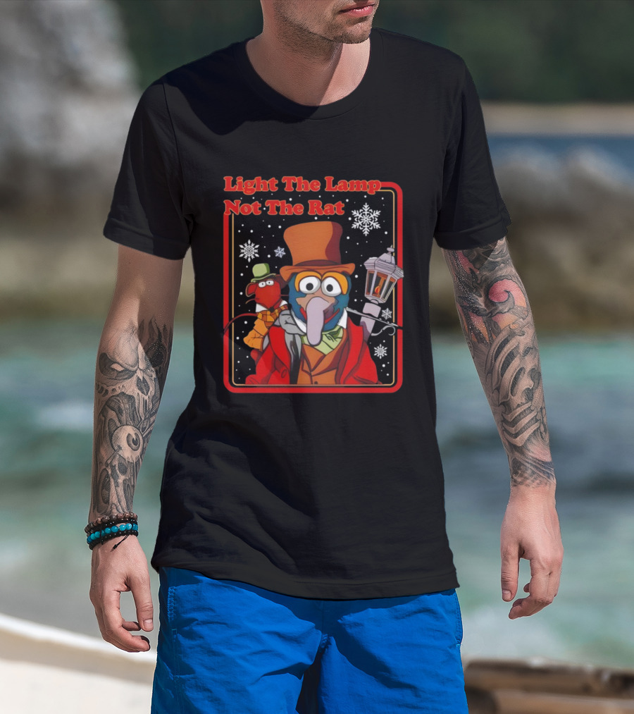 Gonzo Rizzo The Muppets Christmas Carol Light The Lamp Not The Rat T-Shirt