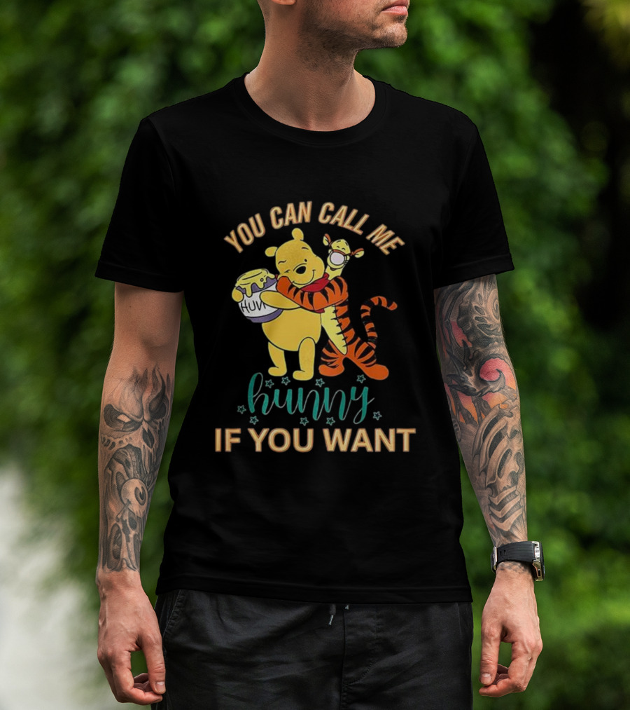 Winnie The Pooh You Can Call Me Hunny Tigger Hugging Image T-Shirt