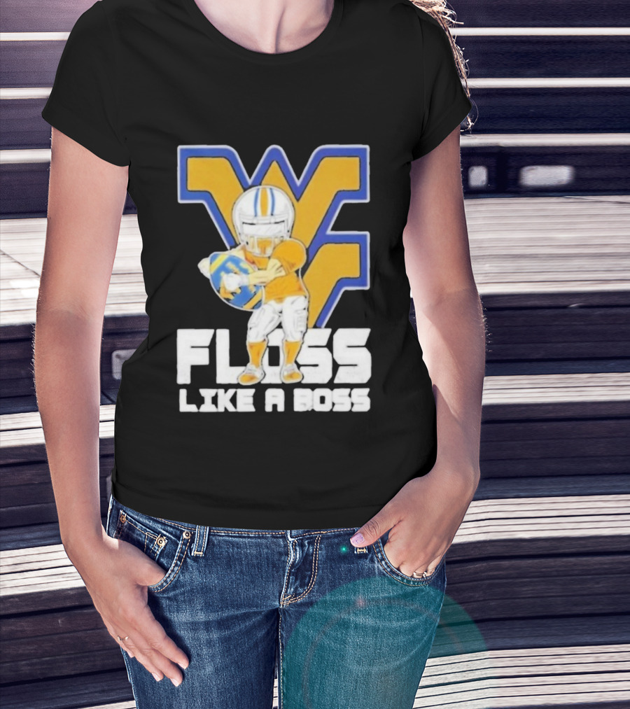 West Virginia Mountaineers Floss Like A Boss Football Celebration T-Shirt