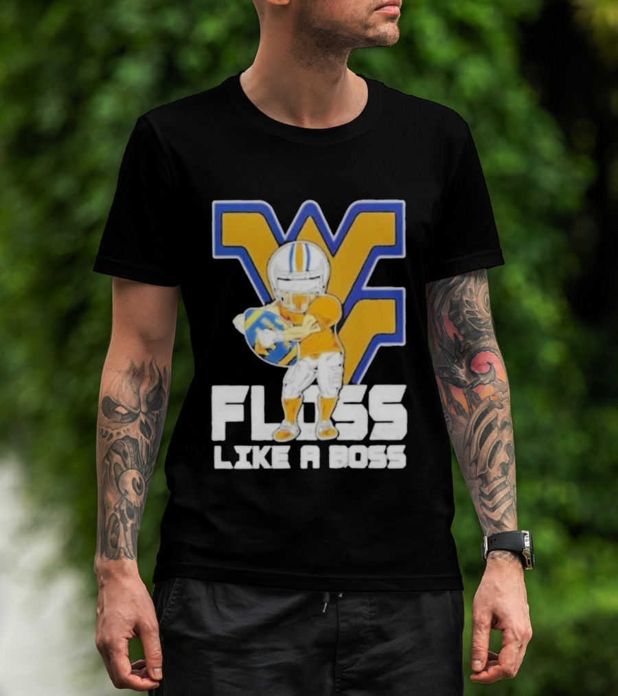 West Virginia Mountaineers Floss Like A Boss Football Celebration T-Shirt