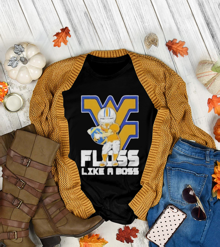 West Virginia Mountaineers Floss Like A Boss Football Celebration T-Shirt