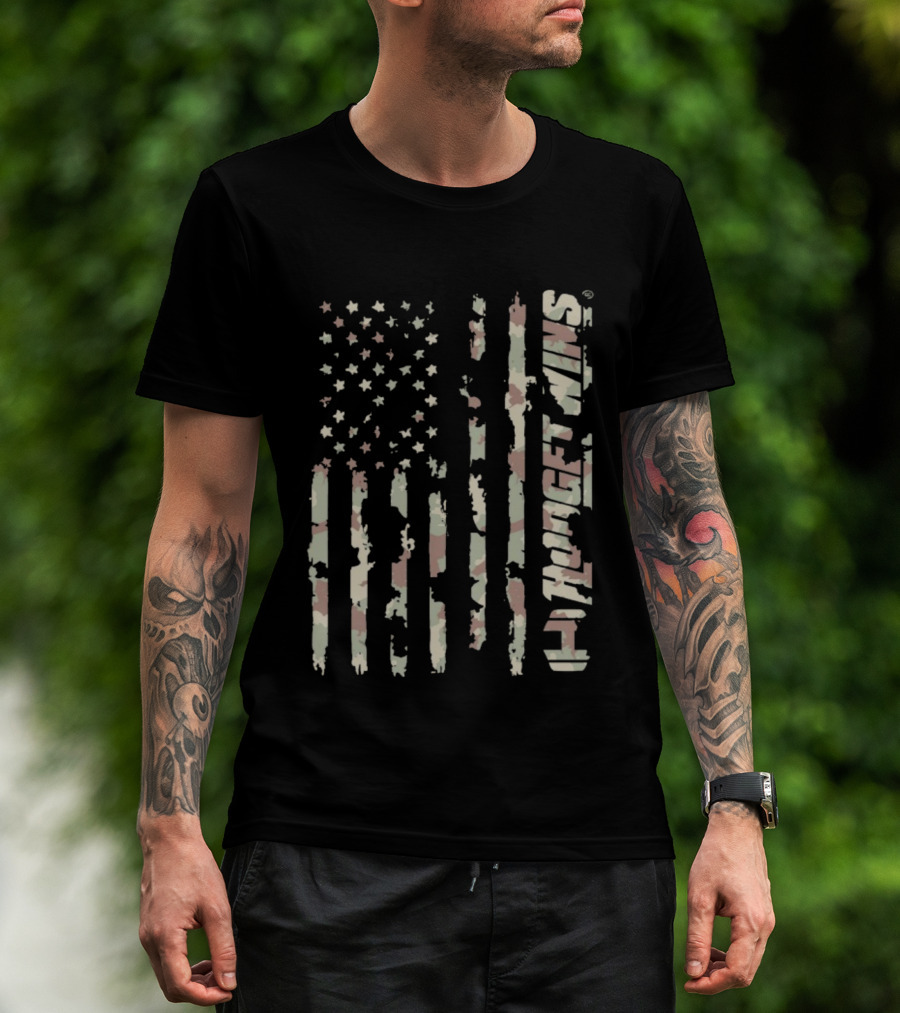 Camouflage Flag 9/11 Never Forget WMS T-Shirt