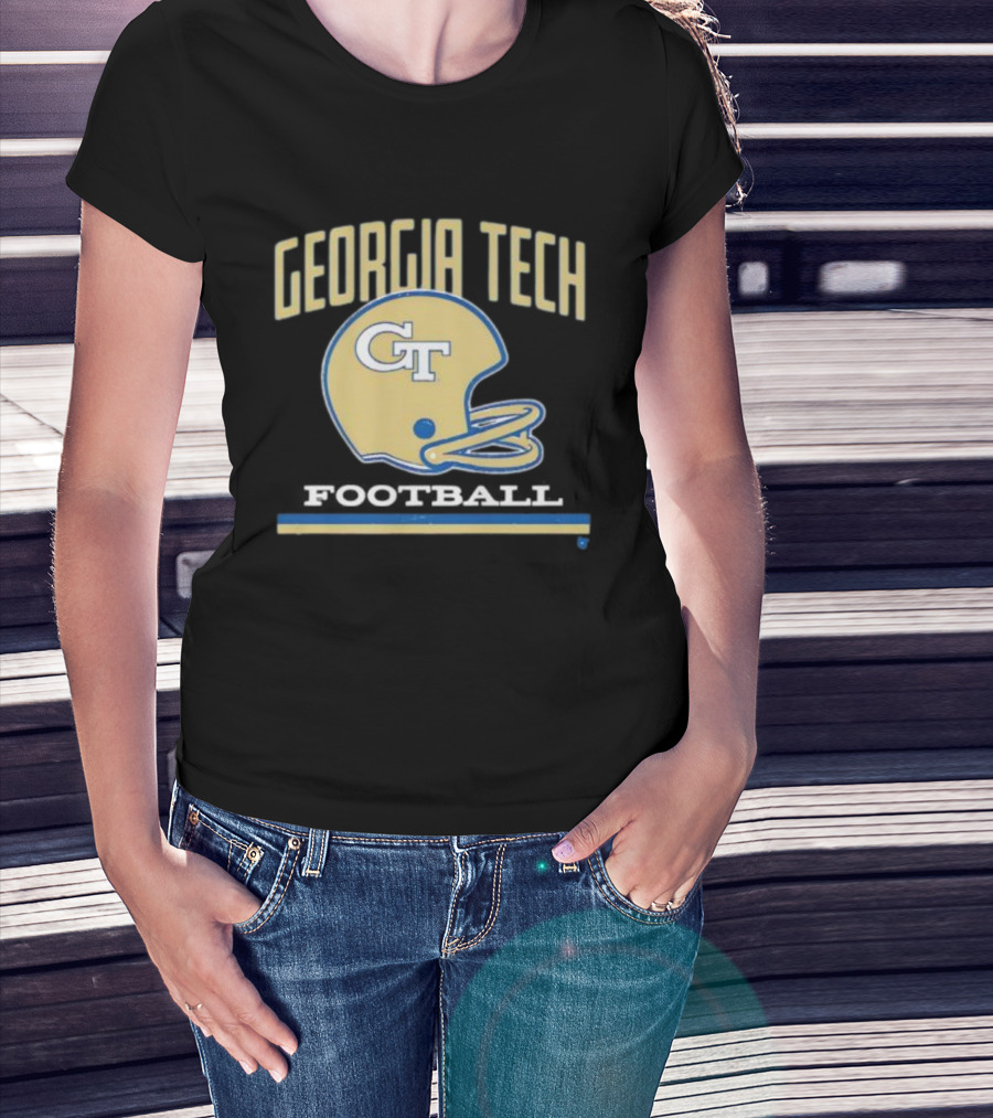 Georgia Tech Football Helmet GT Yellow Jackets T-Shirt