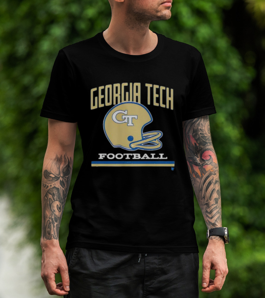 Georgia Tech Football Helmet GT Yellow Jackets T-Shirt
