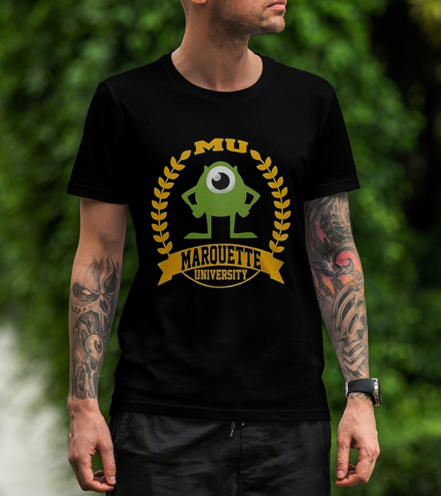 Marquette University Monsters University Collaboration Mike Wazowski Character Icon T-Shirt