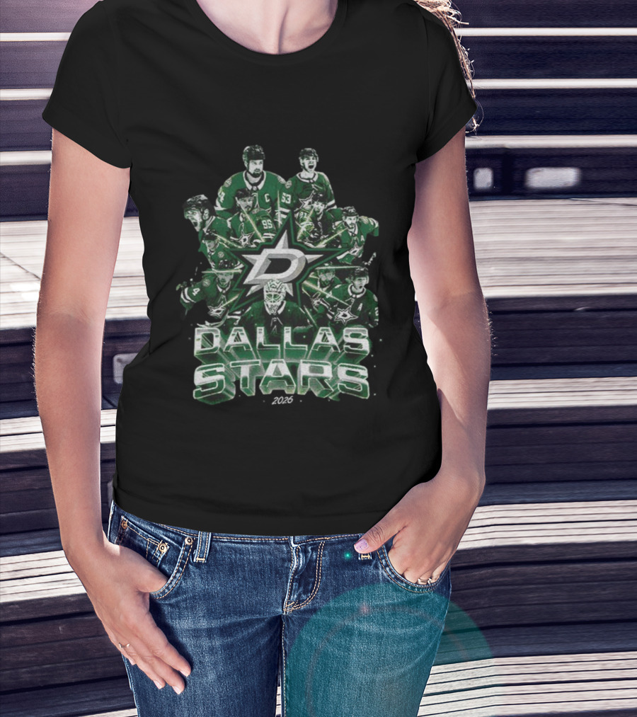 Dallas Stars 2026 Vintage Team Player Montage T-Shirt