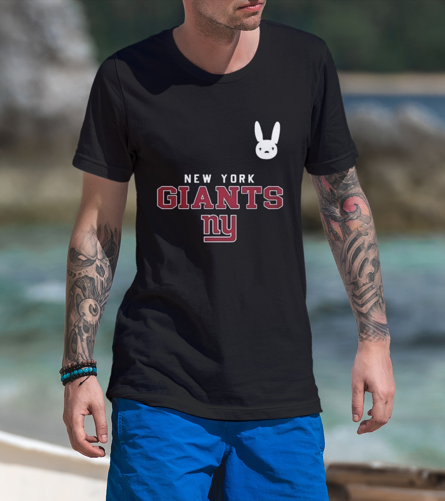New York Giants NY DTMF Bad Bunny Collaboration T-Shirt