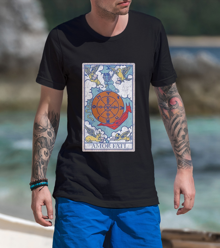 Joe Bartolozzi Amor Fati Wheel Of Fortune Tarot Destiny Unveiled Royal T-Shirt