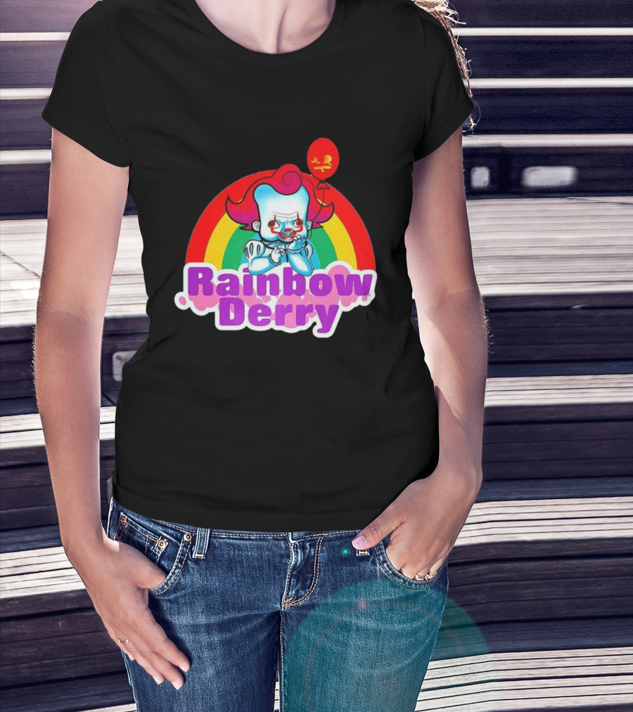 Rainbow Derry Pennywise Infant Balloon Cartoon T-Shirt