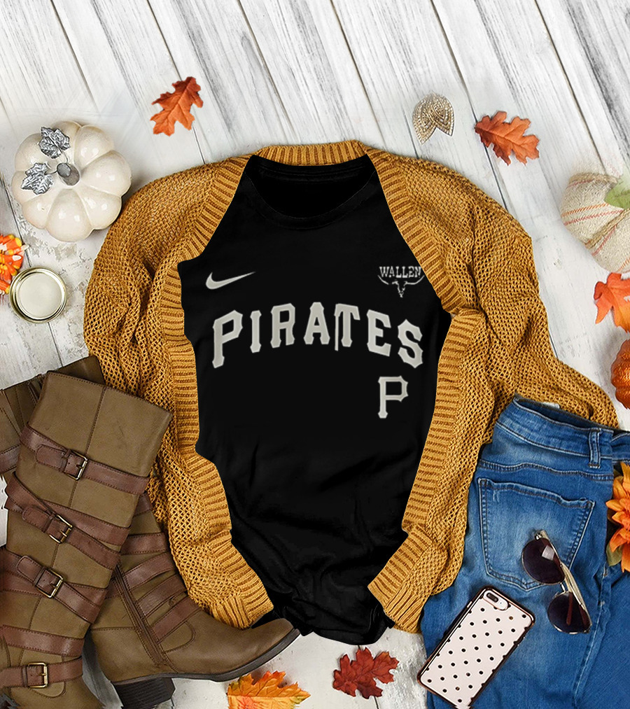 Pittsburgh Pirates Morgan Wallen Still The Problem Tour 2025 USA Flag Vintage Nike Collaboration T-Shirt