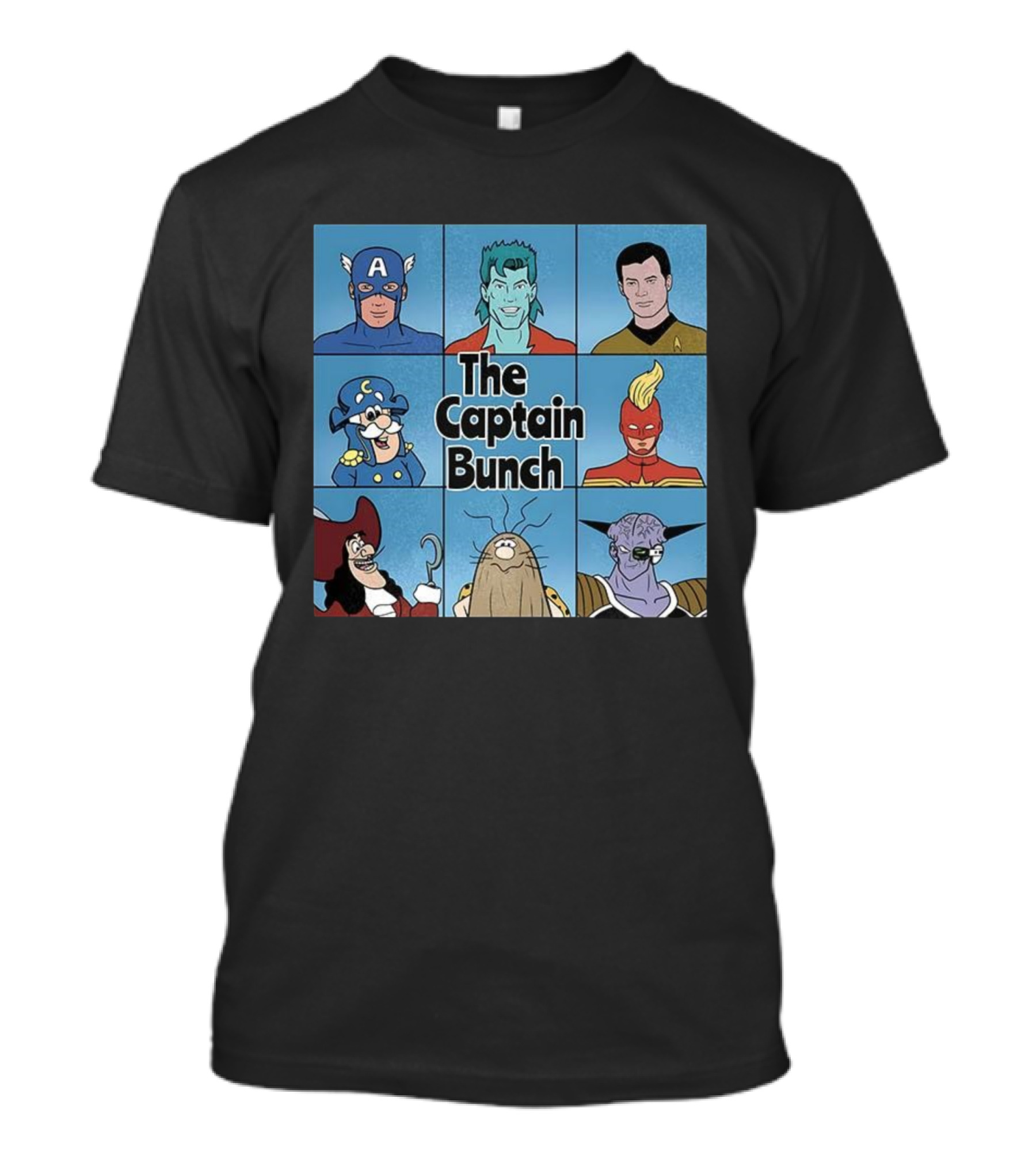 The Captain Bunch The Brady Bunch Cartoon Characters Inspired Design T-Shirt