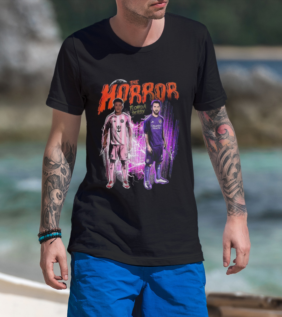 Florida Derby Horror Halloween With Miami And Orlando Players T-Shirt