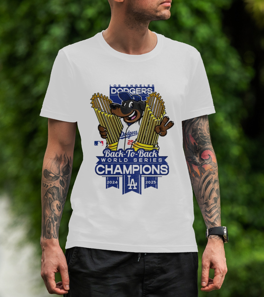 Los Angeles Dodgers Back-to-Back World Series Champions 2024-2025 T-Shirt