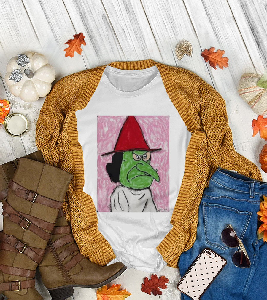 Lucy Van Pelt Witch Costume Red Hat Green Face MGRAY T-Shirt