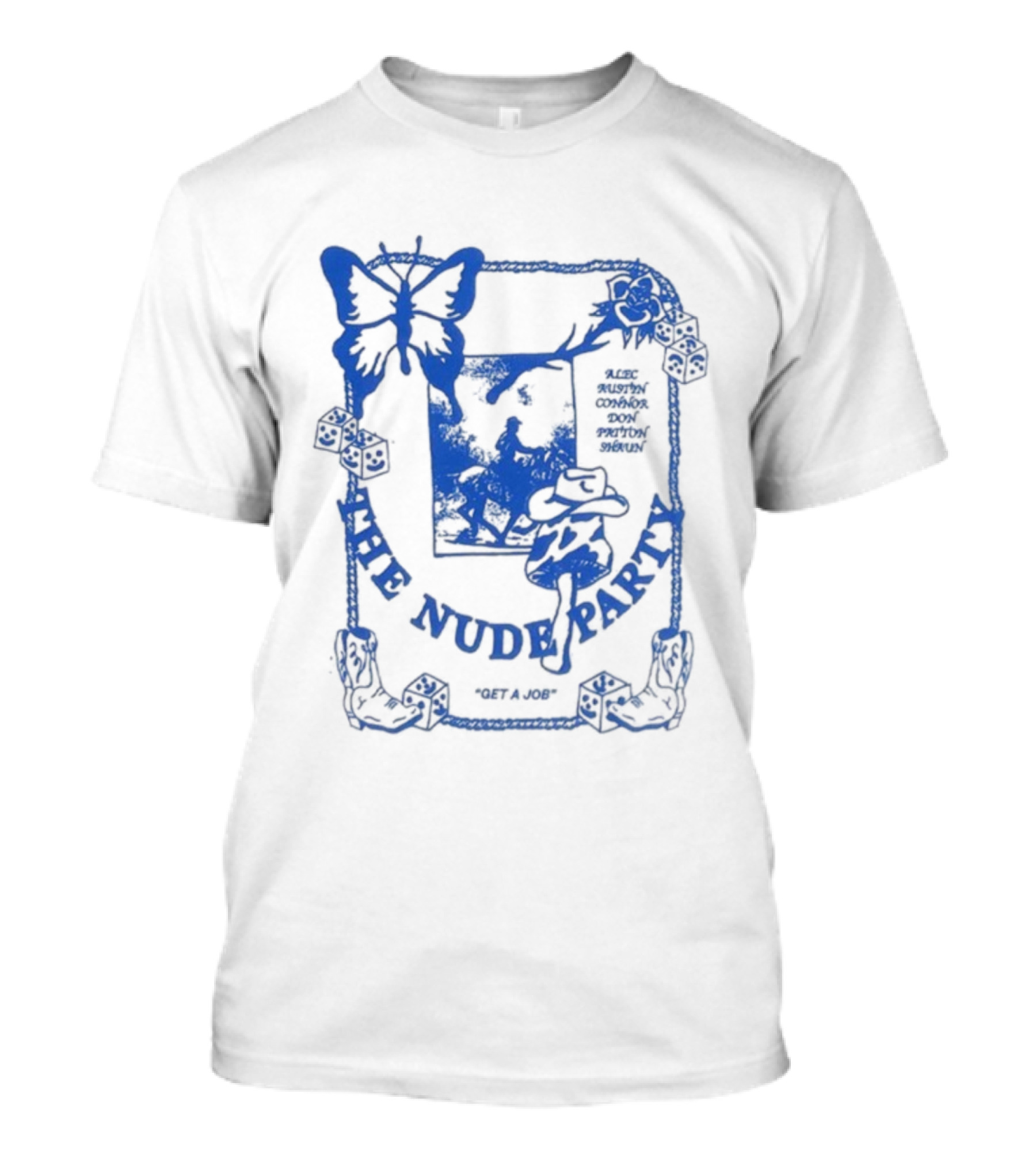 The Nude Party Get A Job Butterfly Mushrooms T-Shirt