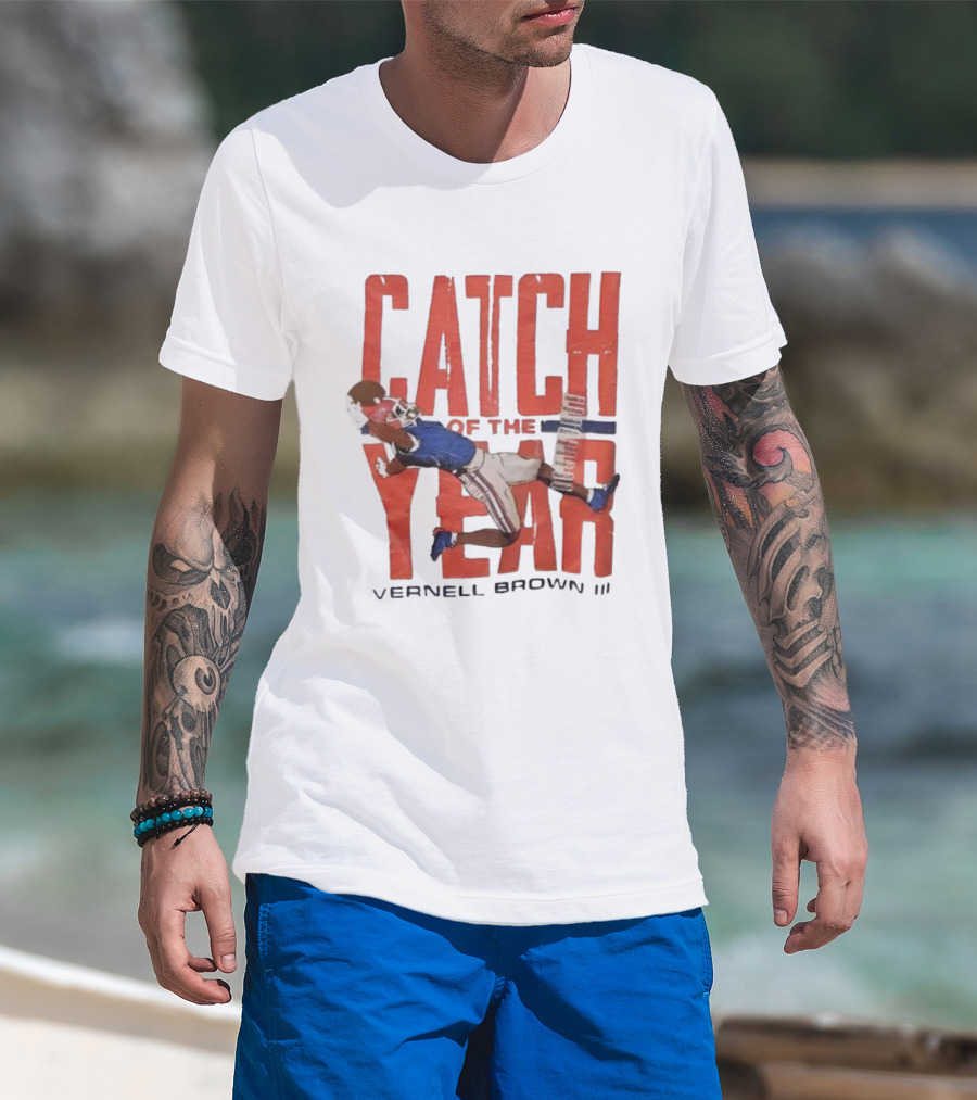 Vernell Brown III Catch Of The Year Football Action T-Shirt
