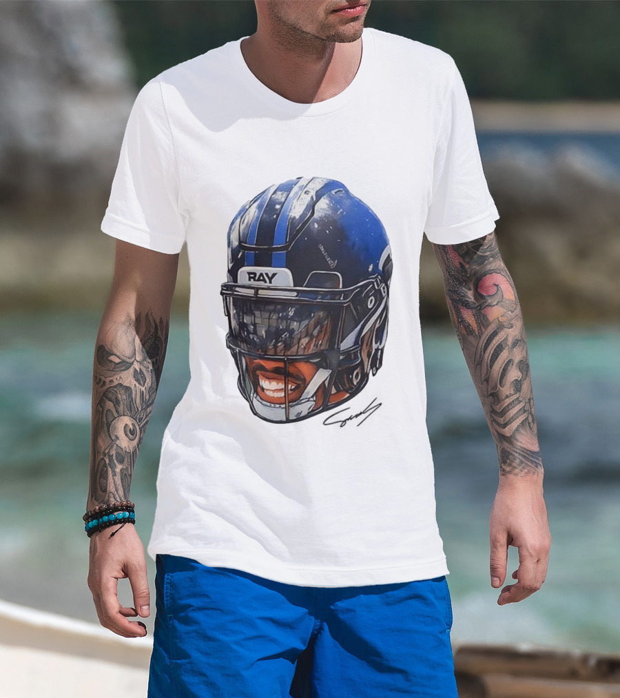 Zay Flowers Big Face Helmet Ravens Football T-Shirt