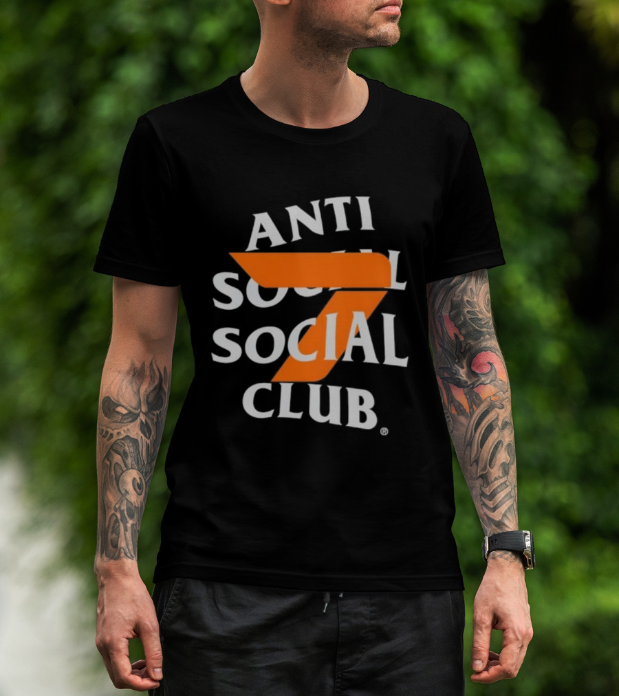 Anti Social Social Club 7 Orange Bold Style T-Shirt