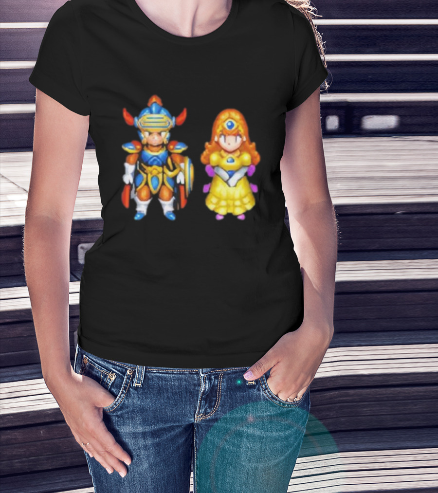 Dragon Quest I & II HD-2D Remake Hero And Princess Character Graphics T-Shirt