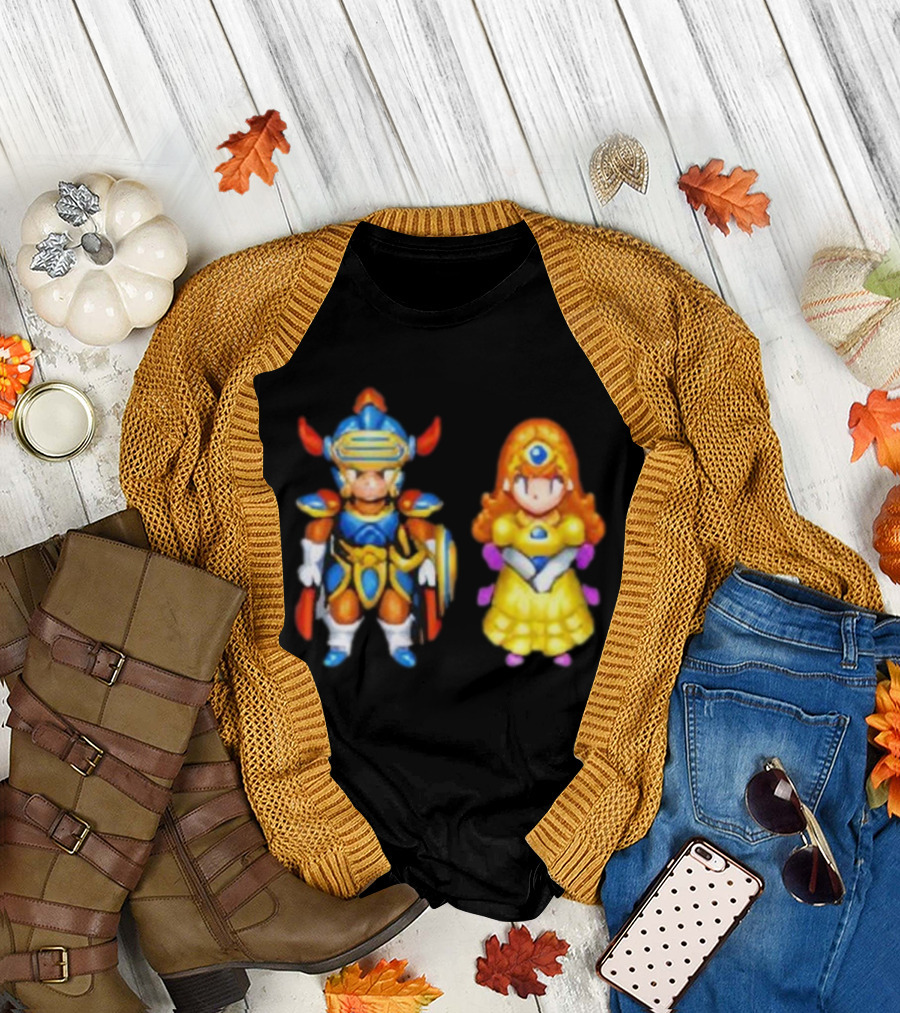 Dragon Quest I & II HD-2D Remake Hero and Princess Character Graphics T-Shirt